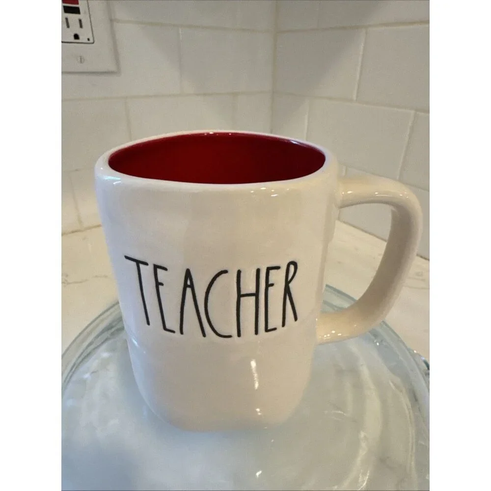 Rae Dunn TEACHER Artisan Collection Coffee Mug by Magenta Ivory - Picture 2 of 9